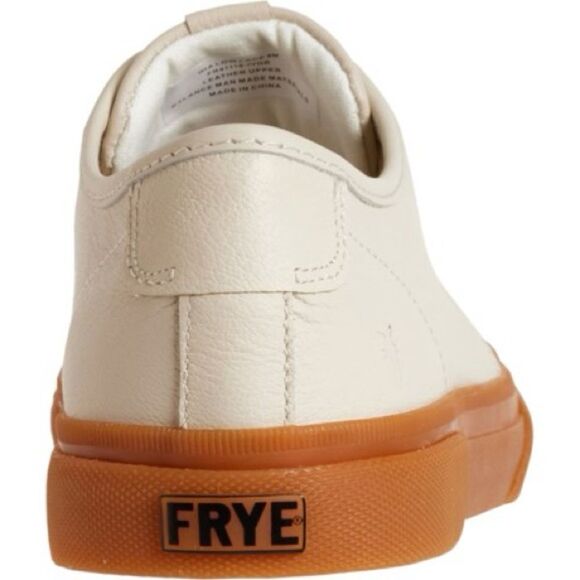 Frye Gia Low Lace Cream and Tan Sneakers with Rubber Sole - Picture 2 of 5